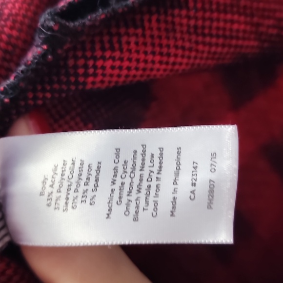 Talbots Red and Black Sweater - Picture 5 of 6
